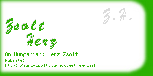 zsolt herz business card